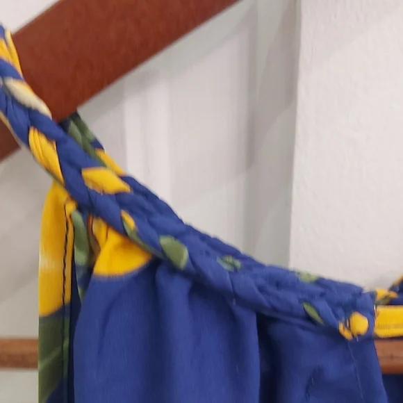 Ultra Pink Blue and Yellow High Low Dress - Picture 8 of 13